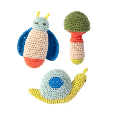 Crochet Rattles Nature Assorted 3 designs